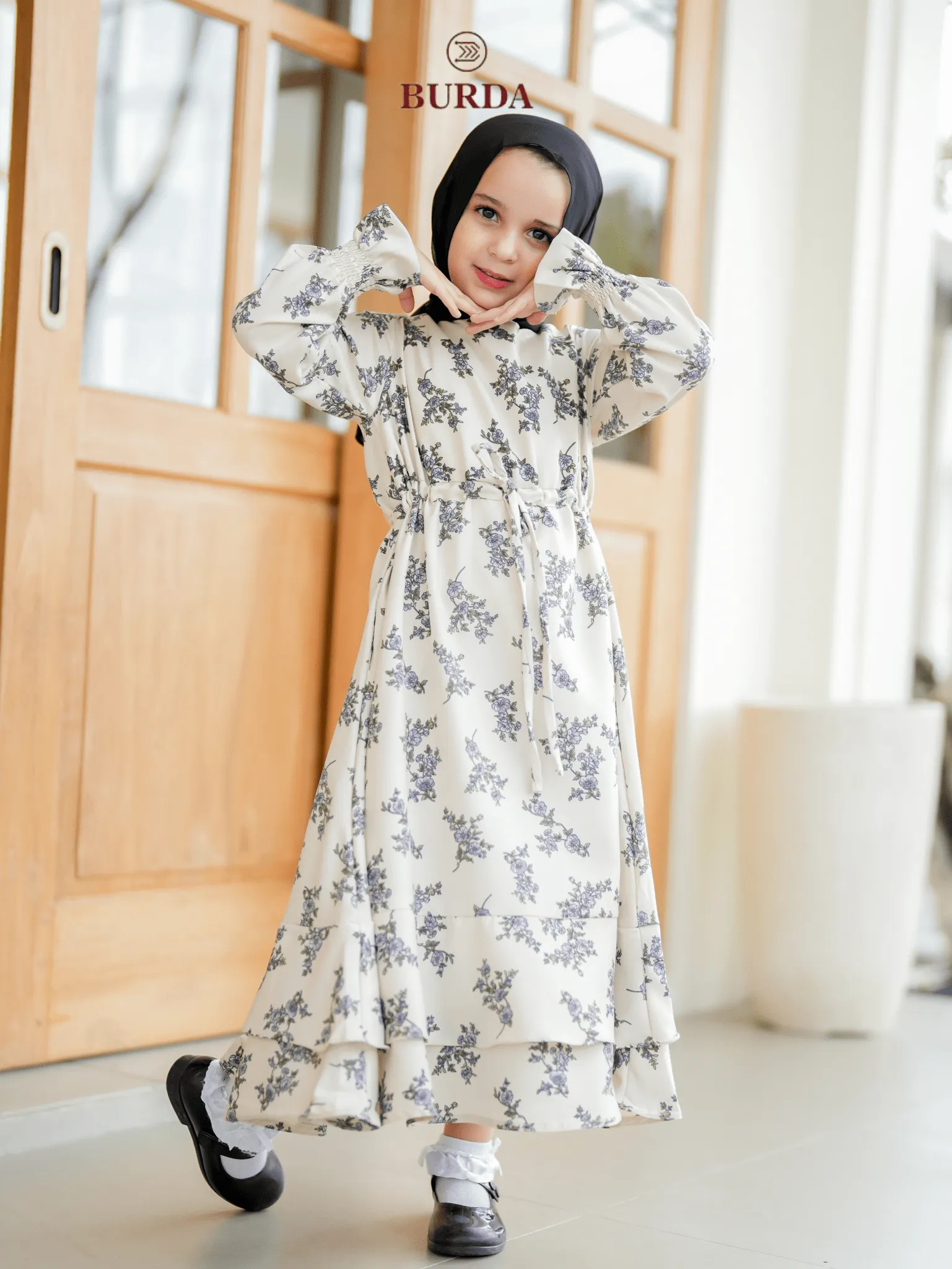 Kid's Bone Floral Dress