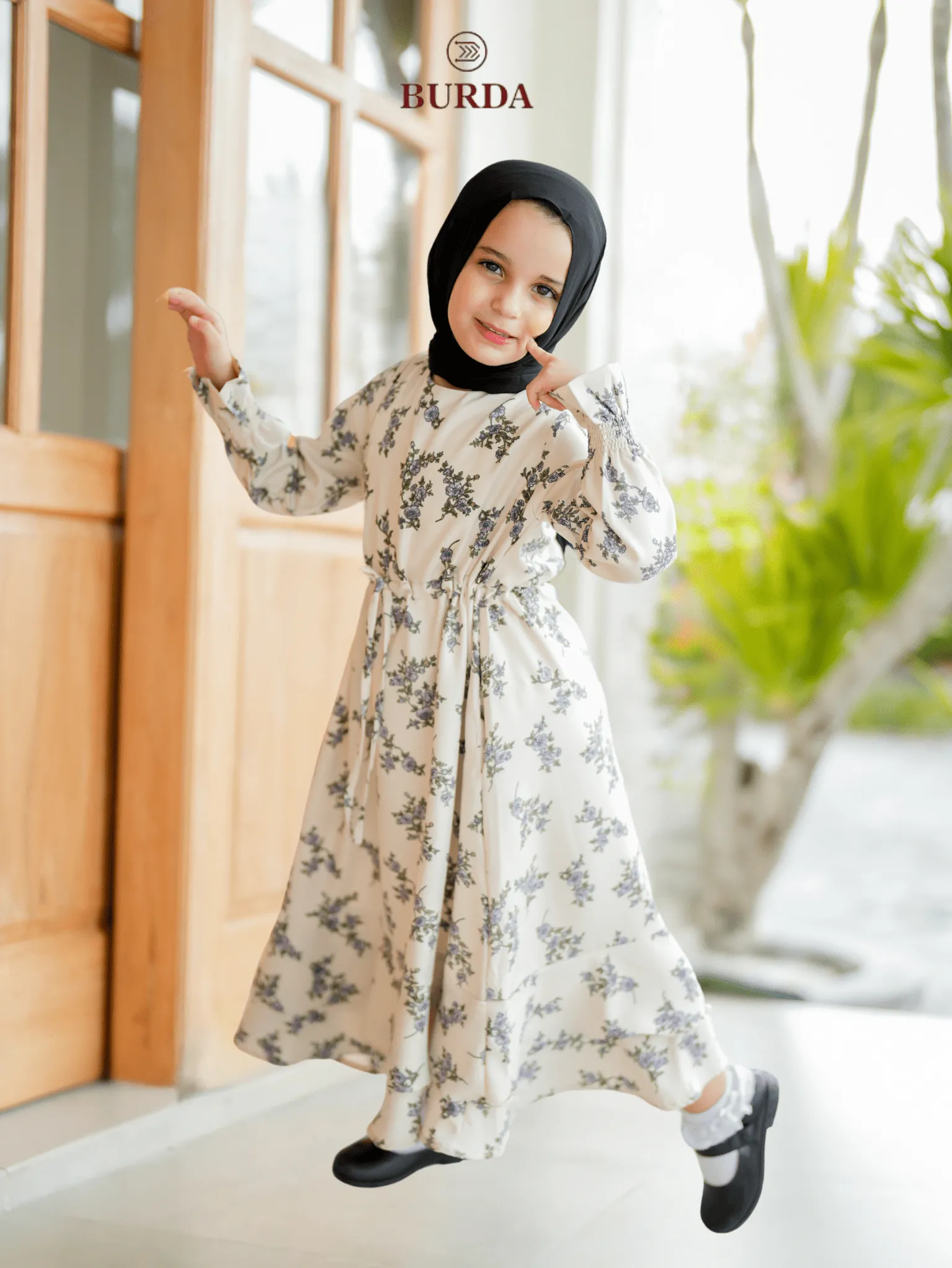 Kid's Bone Floral Dress