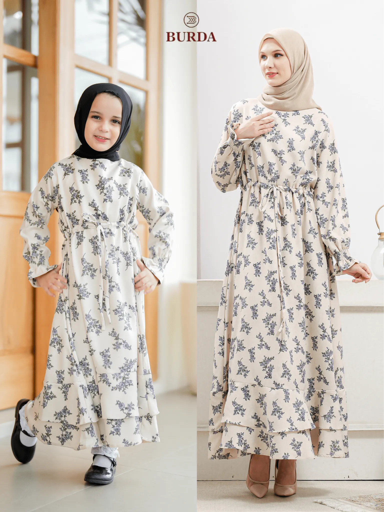 Kid's Bone Floral Dress