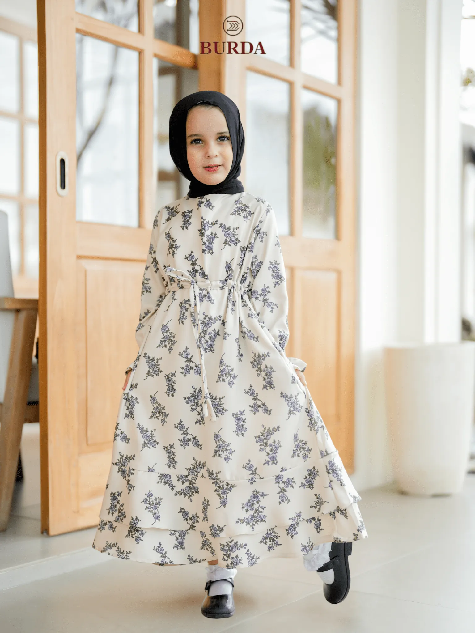 Kid's Bone Floral Dress