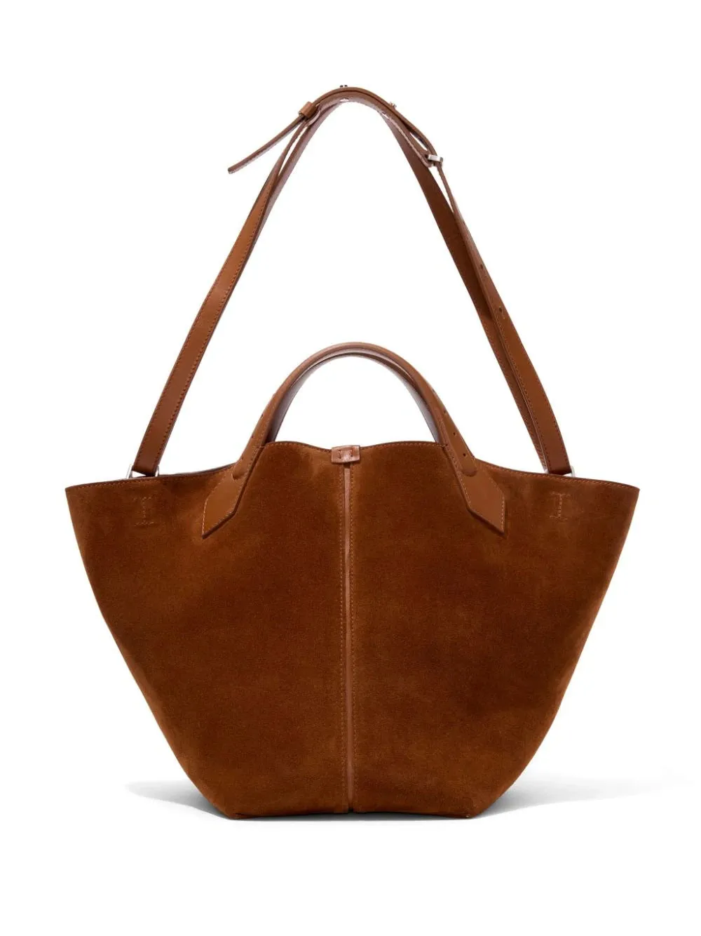 Large Suede Chelsea Tote in Saddle
