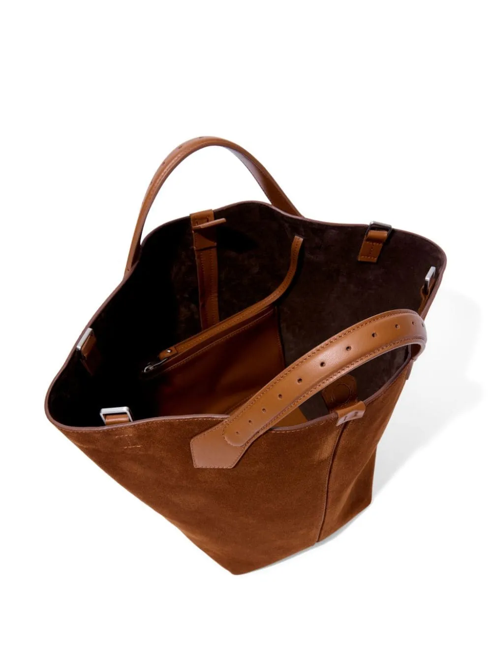Large Suede Chelsea Tote in Saddle