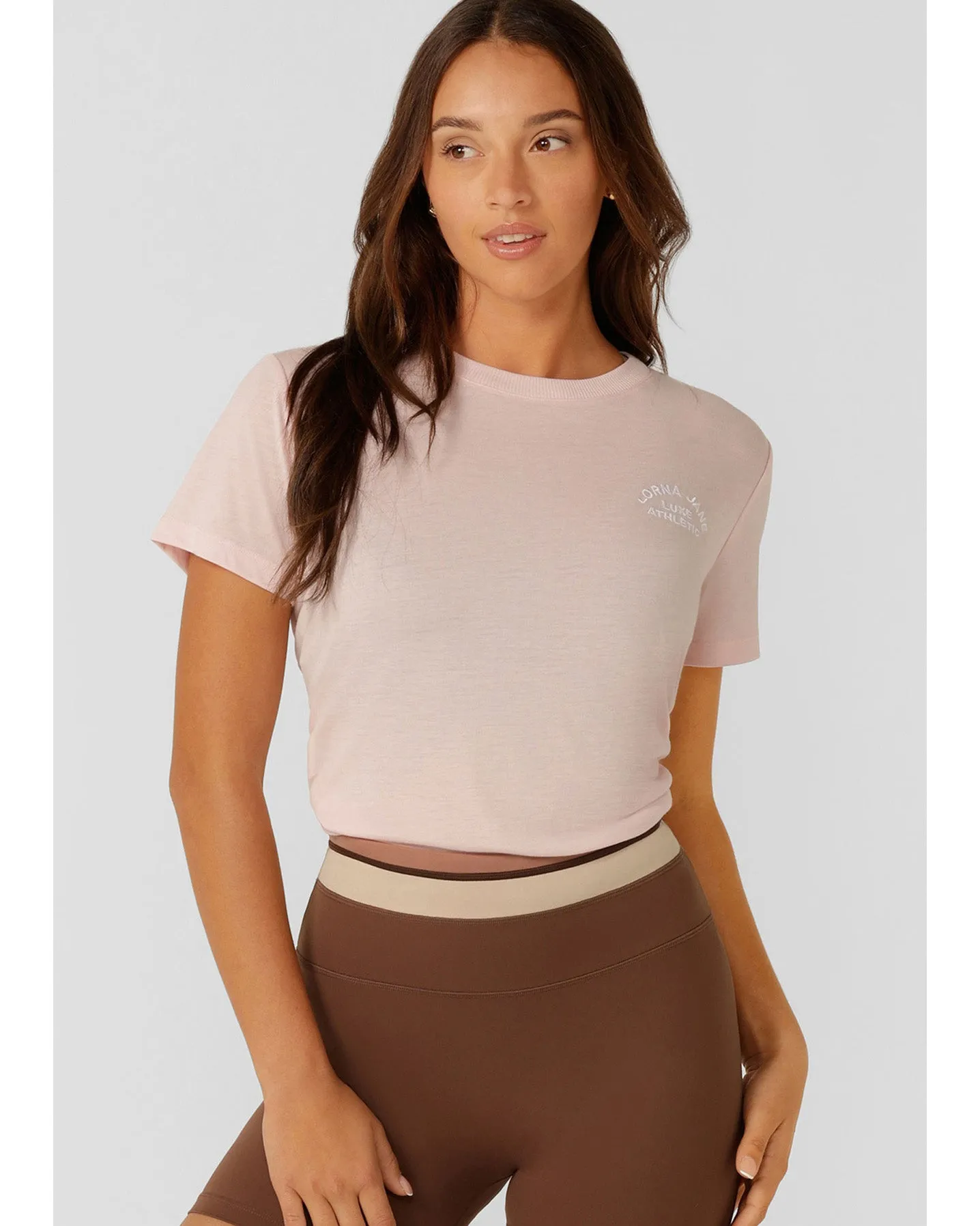 Lorna Jane Lotus T Shirt - Pale Peony