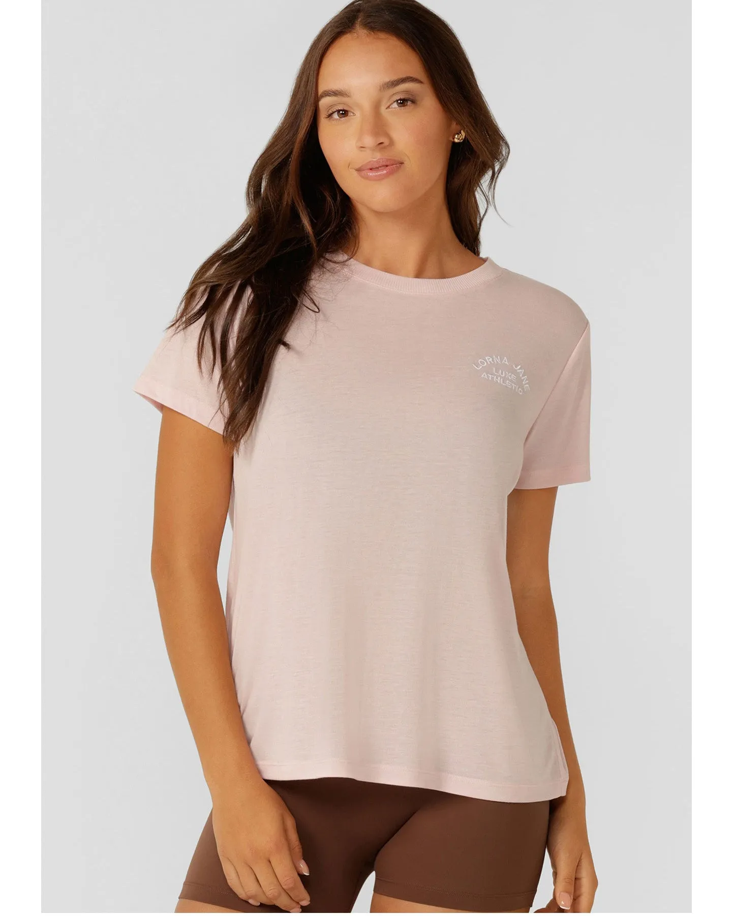 Lorna Jane Lotus T Shirt - Pale Peony