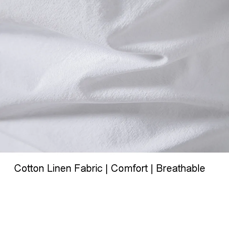 Mens Cotton Linen Shirts Casual Long Sleeve Button Up Shirts Fashion Business Tops with Pocket  | A276