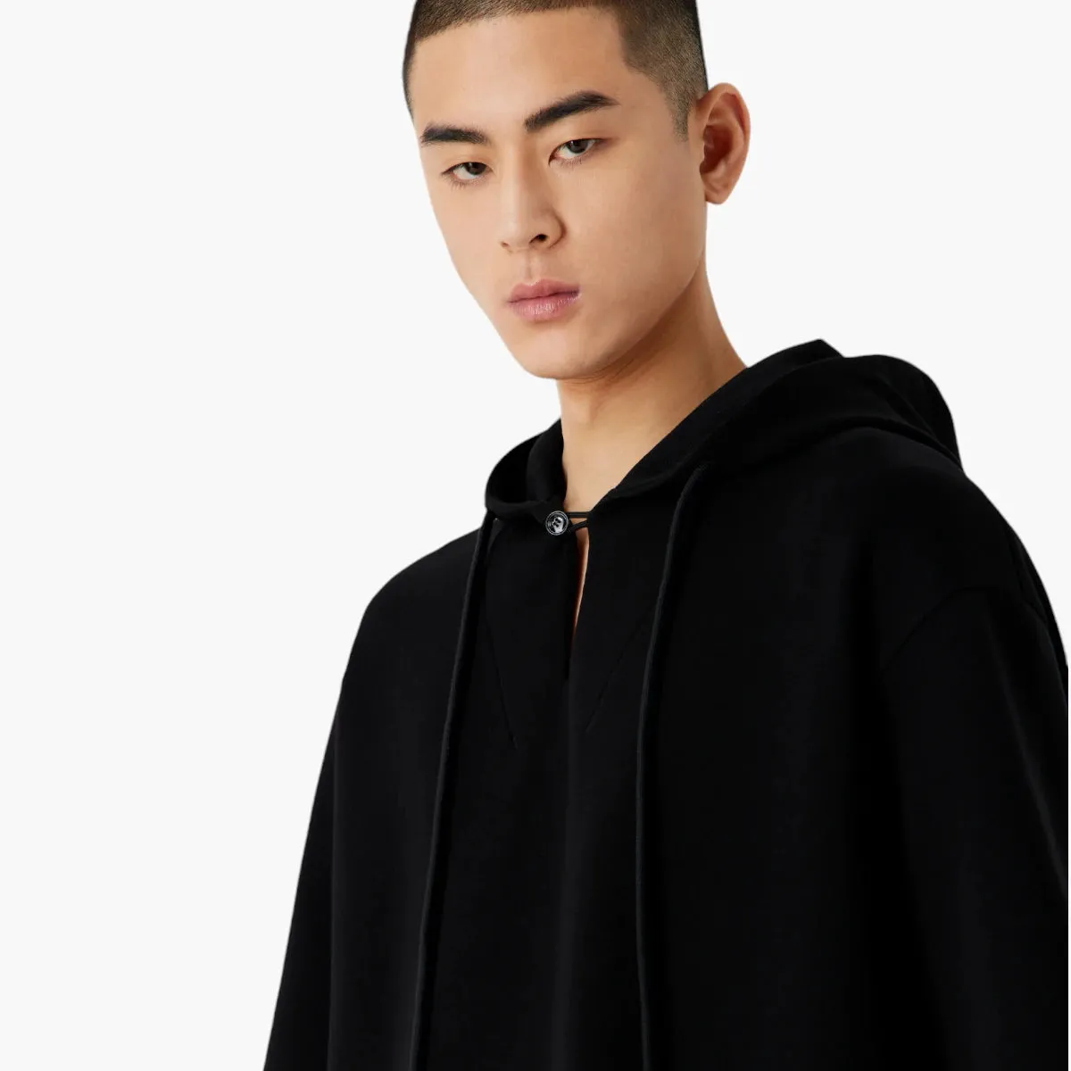 Oversized Short Sleeve Hooded Sweatshirt