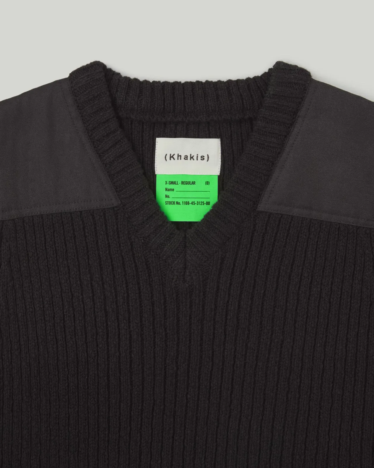 Patched Knit Vest Black