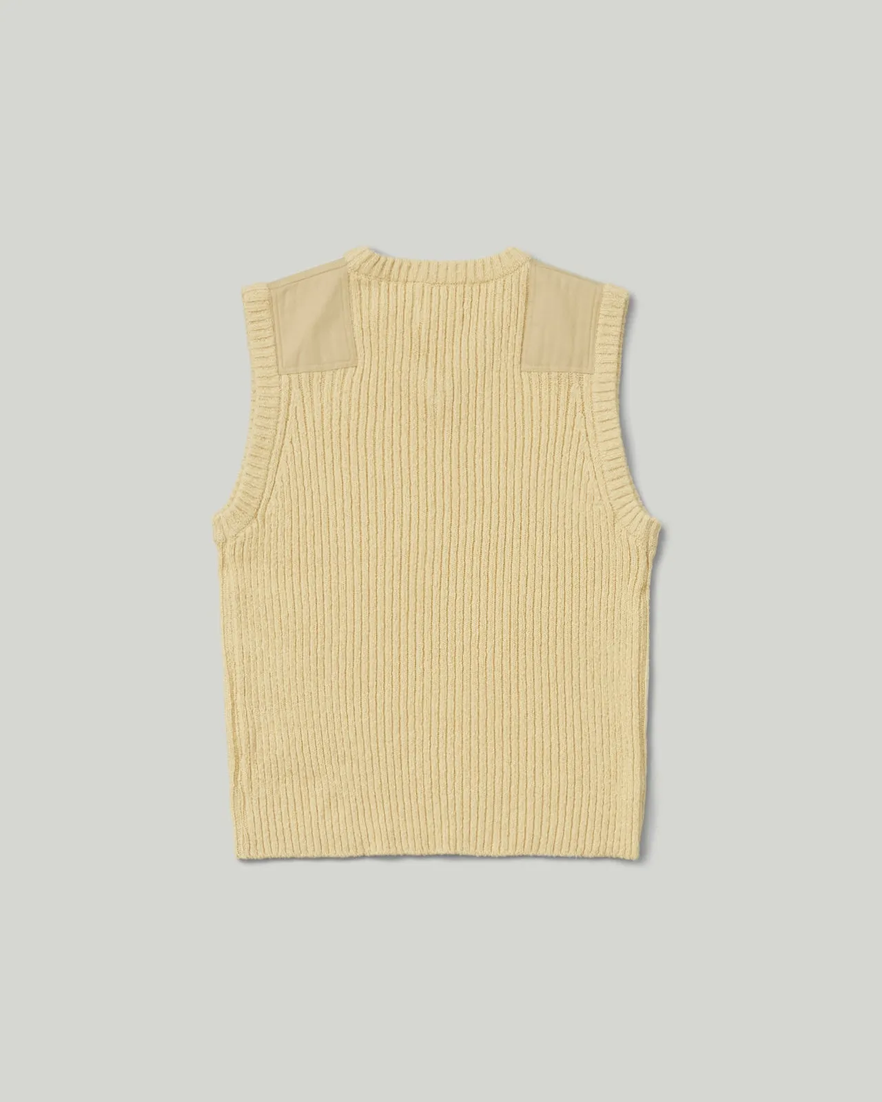 Patched Knit Vest pale Yellow