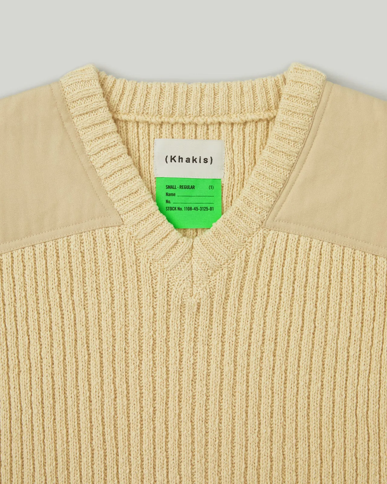 Patched Knit Vest pale Yellow