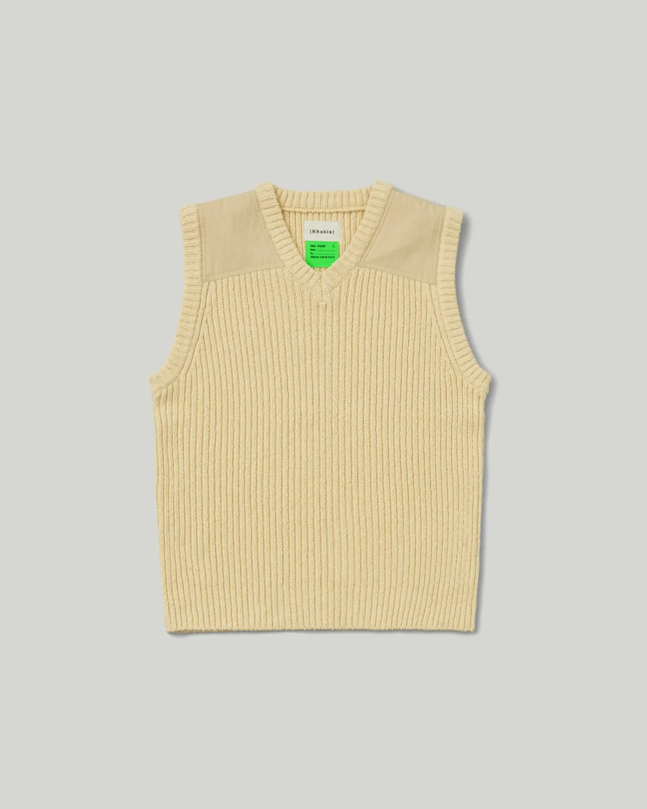 Patched Knit Vest pale Yellow