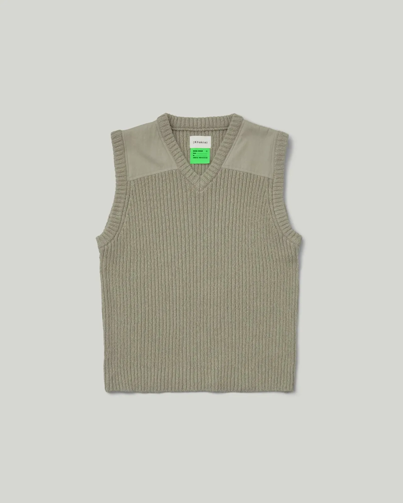 Patched Knit Vest Sage
