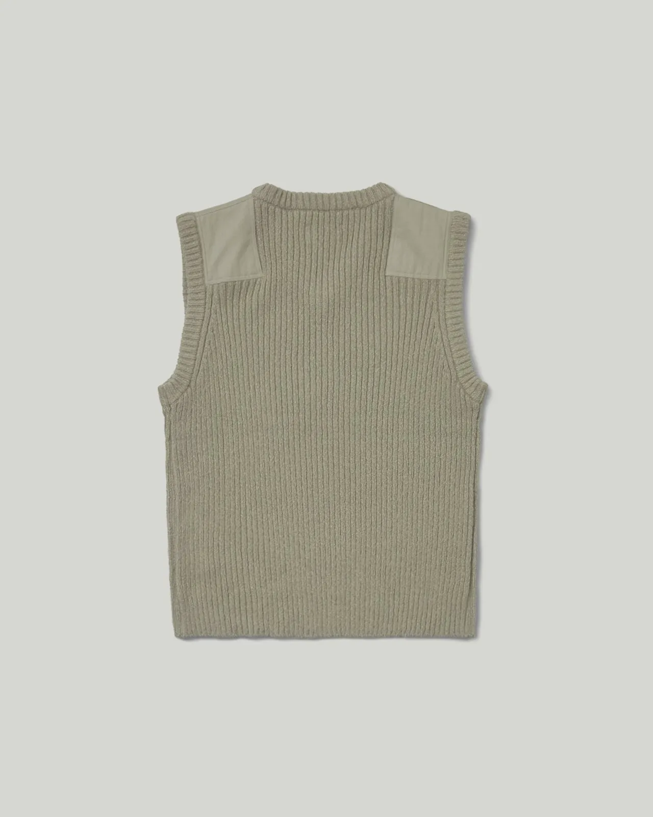 Patched Knit Vest Sage