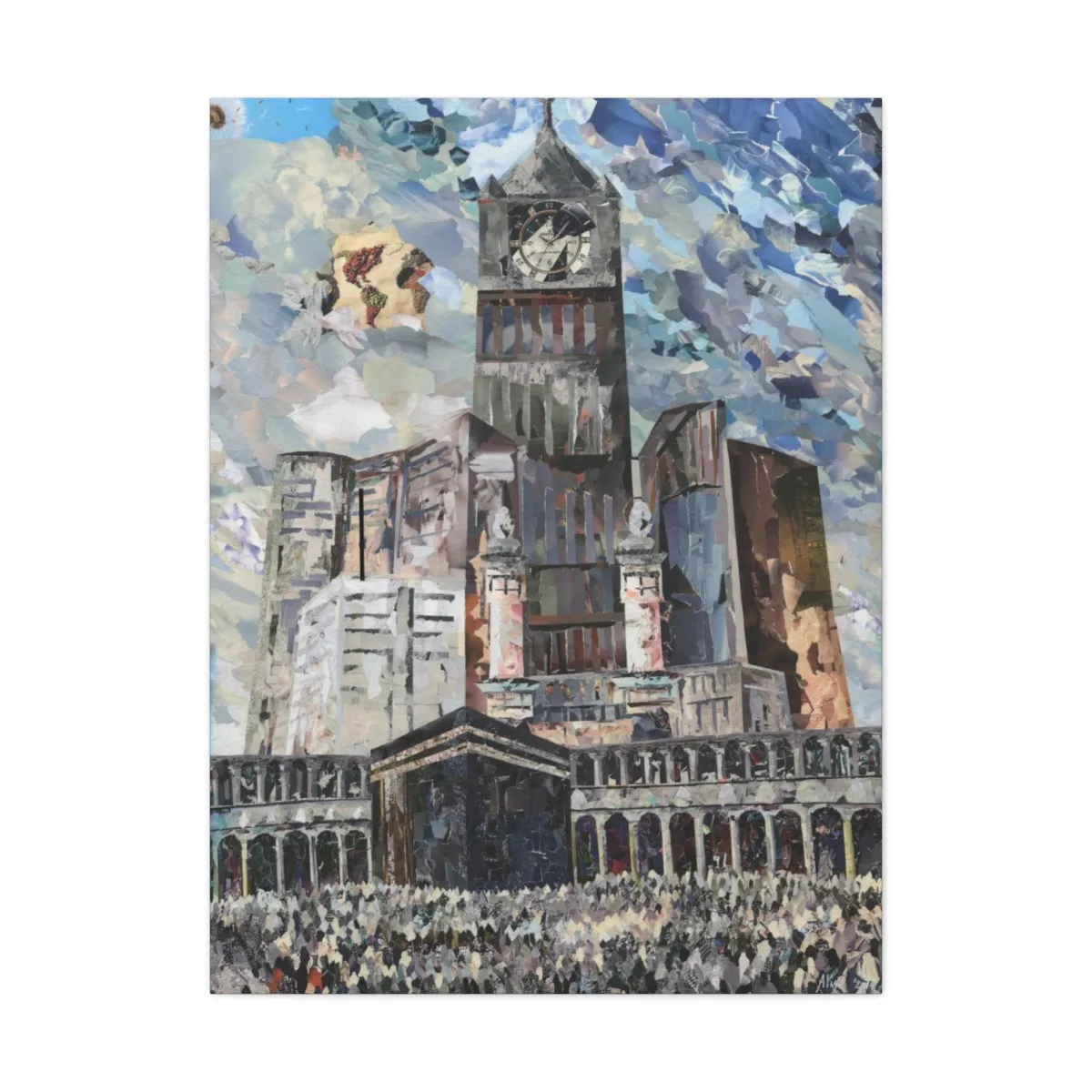 Powerful Hajj, Quality Canvas Wall Art Print, Ready to Hang Wall Art Home Decor