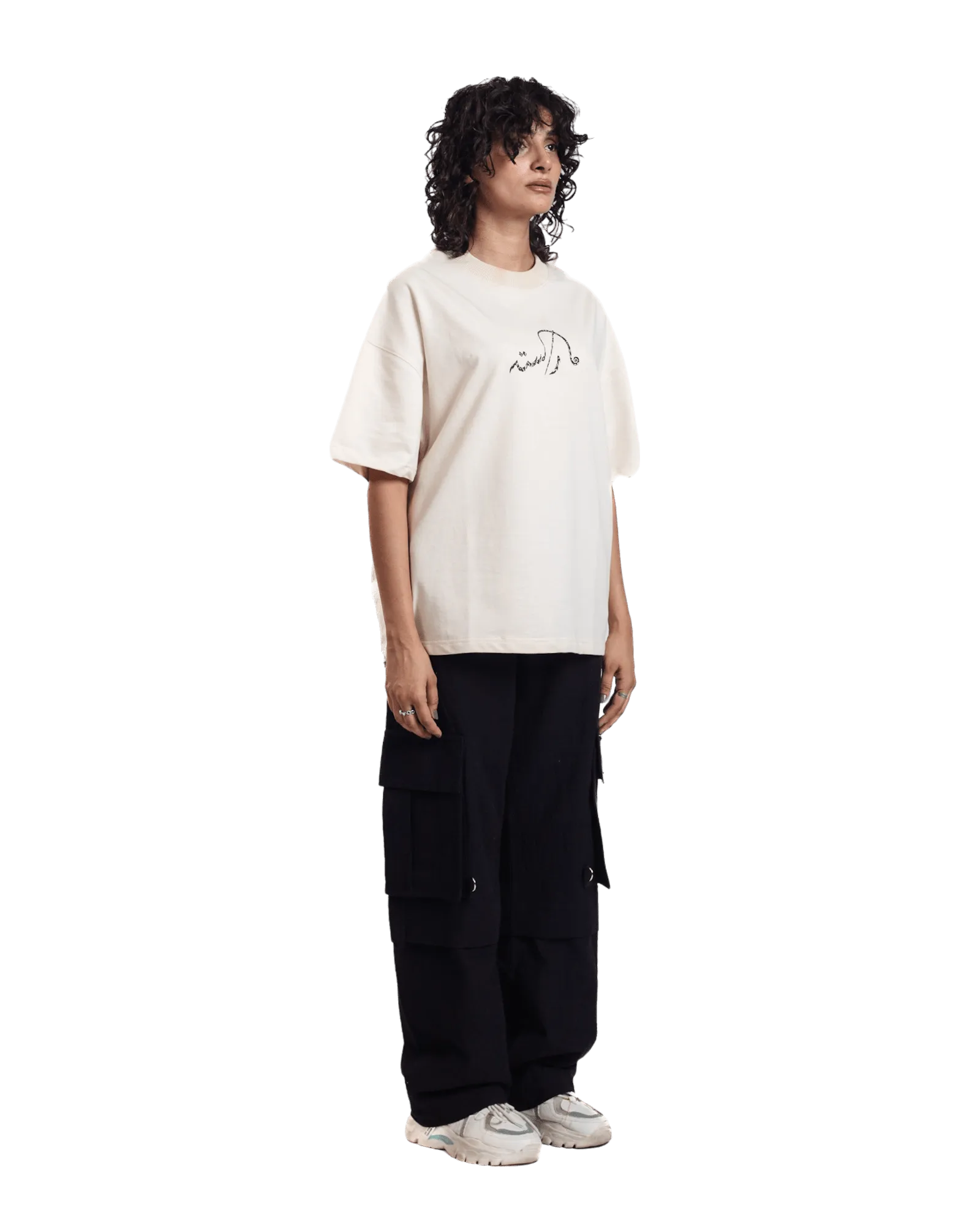 "ECHOES" BEIGE T-SHIRT