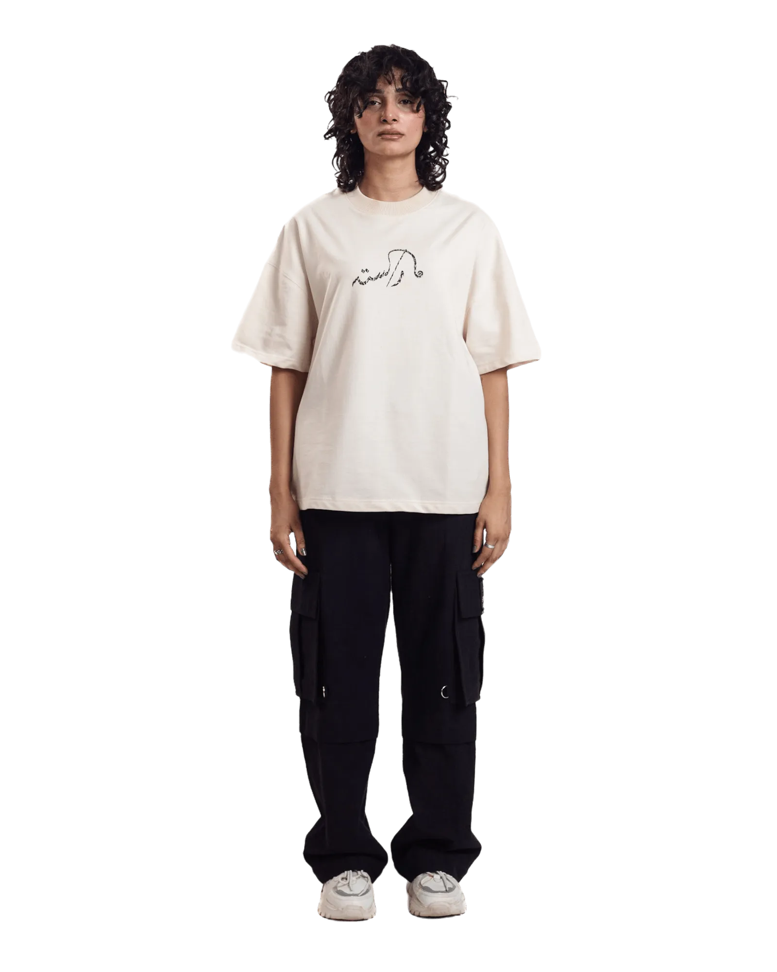 "ECHOES" BEIGE T-SHIRT