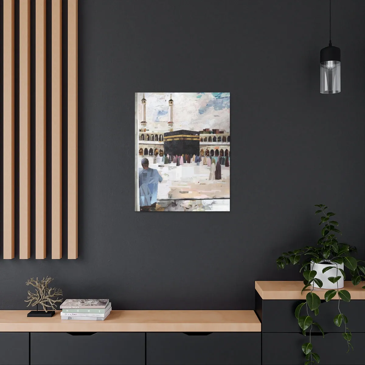 Relaxation in Makkah, Quality Canvas Wall Art Print, Ready to Hang Wall Art Home Decor
