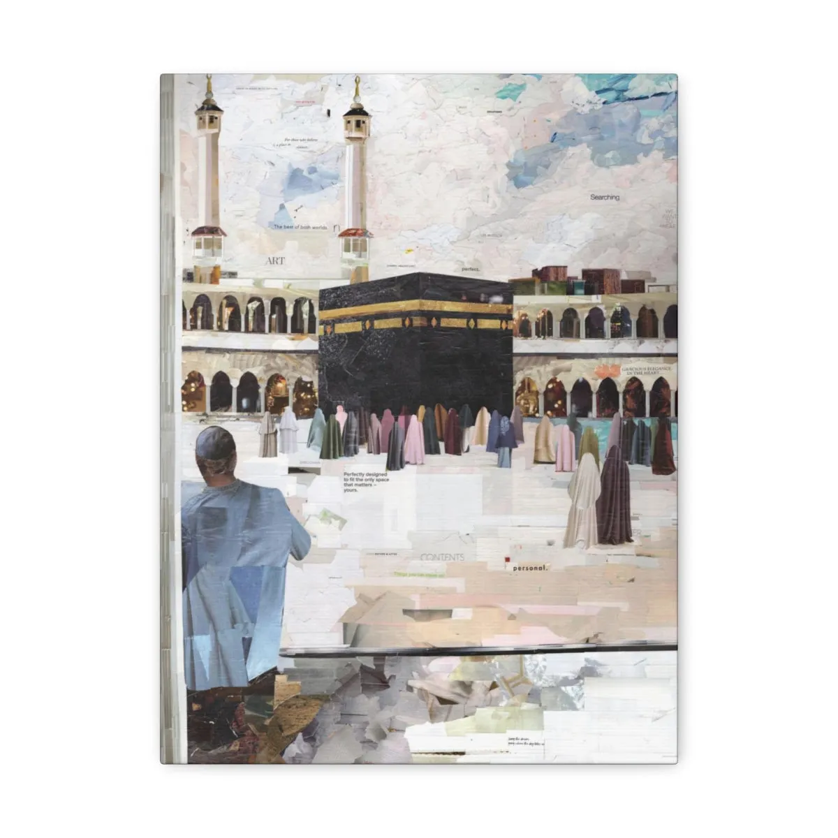 Relaxation in Makkah, Quality Canvas Wall Art Print, Ready to Hang Wall Art Home Decor
