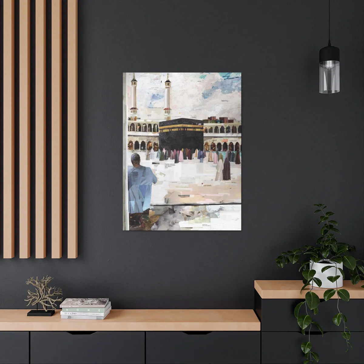 Relaxation in Makkah, Quality Canvas Wall Art Print, Ready to Hang Wall Art Home Decor