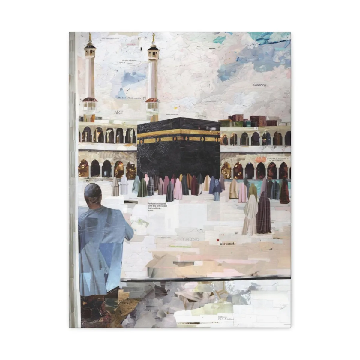 Relaxation in Makkah, Quality Canvas Wall Art Print, Ready to Hang Wall Art Home Decor