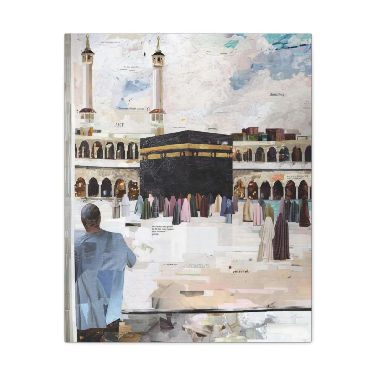 Relaxation in Makkah, Quality Canvas Wall Art Print, Ready to Hang Wall Art Home Decor