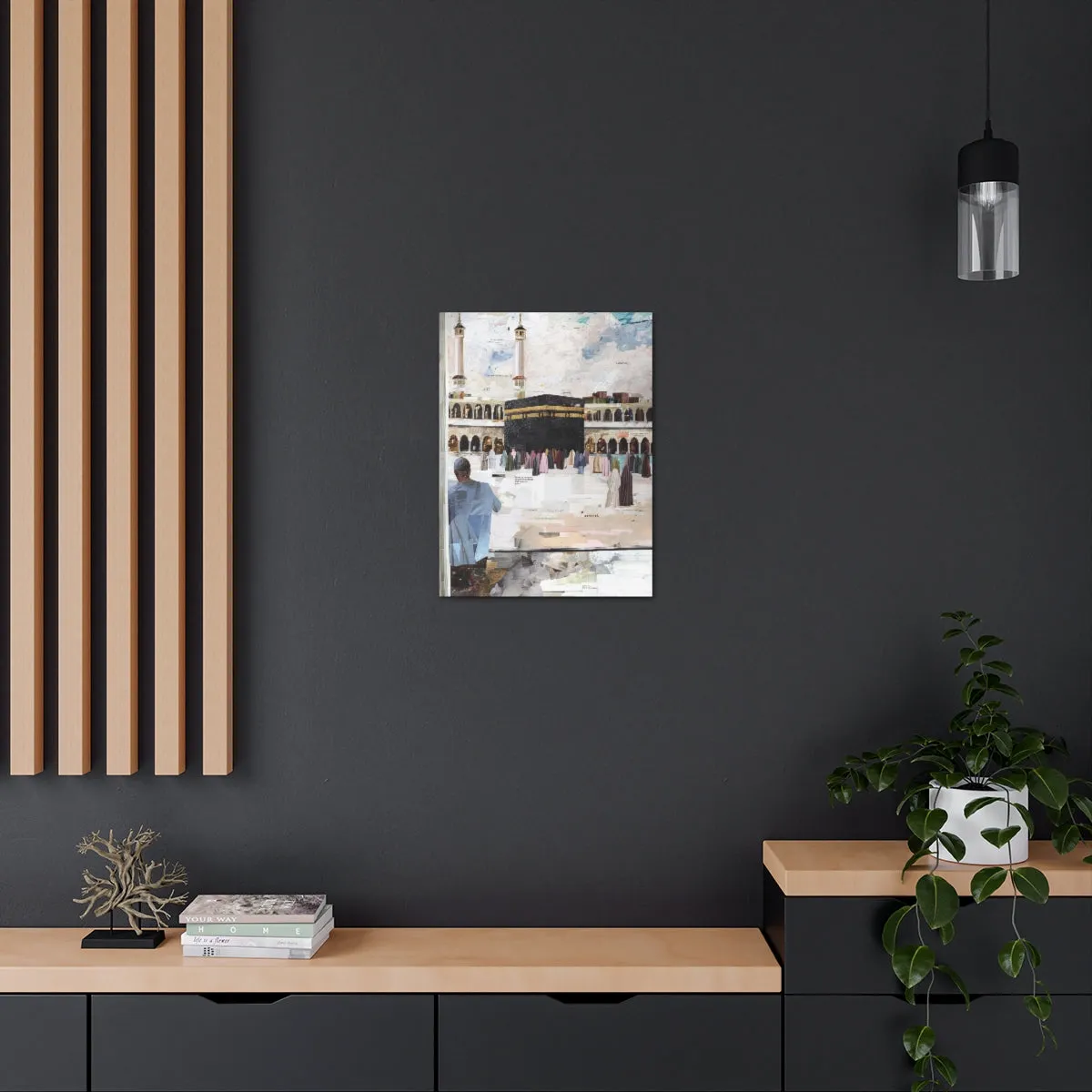 Relaxation in Makkah, Quality Canvas Wall Art Print, Ready to Hang Wall Art Home Decor