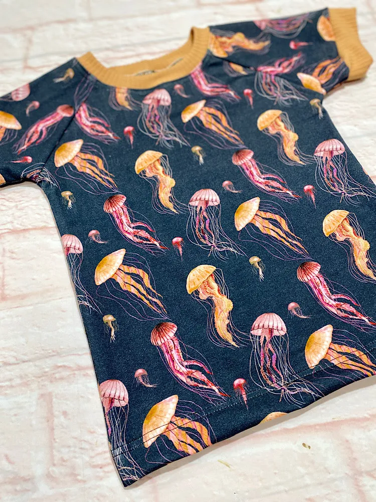 Short sleeve roomy raglan tee - Size Small (12m-3y) - Orange Occy