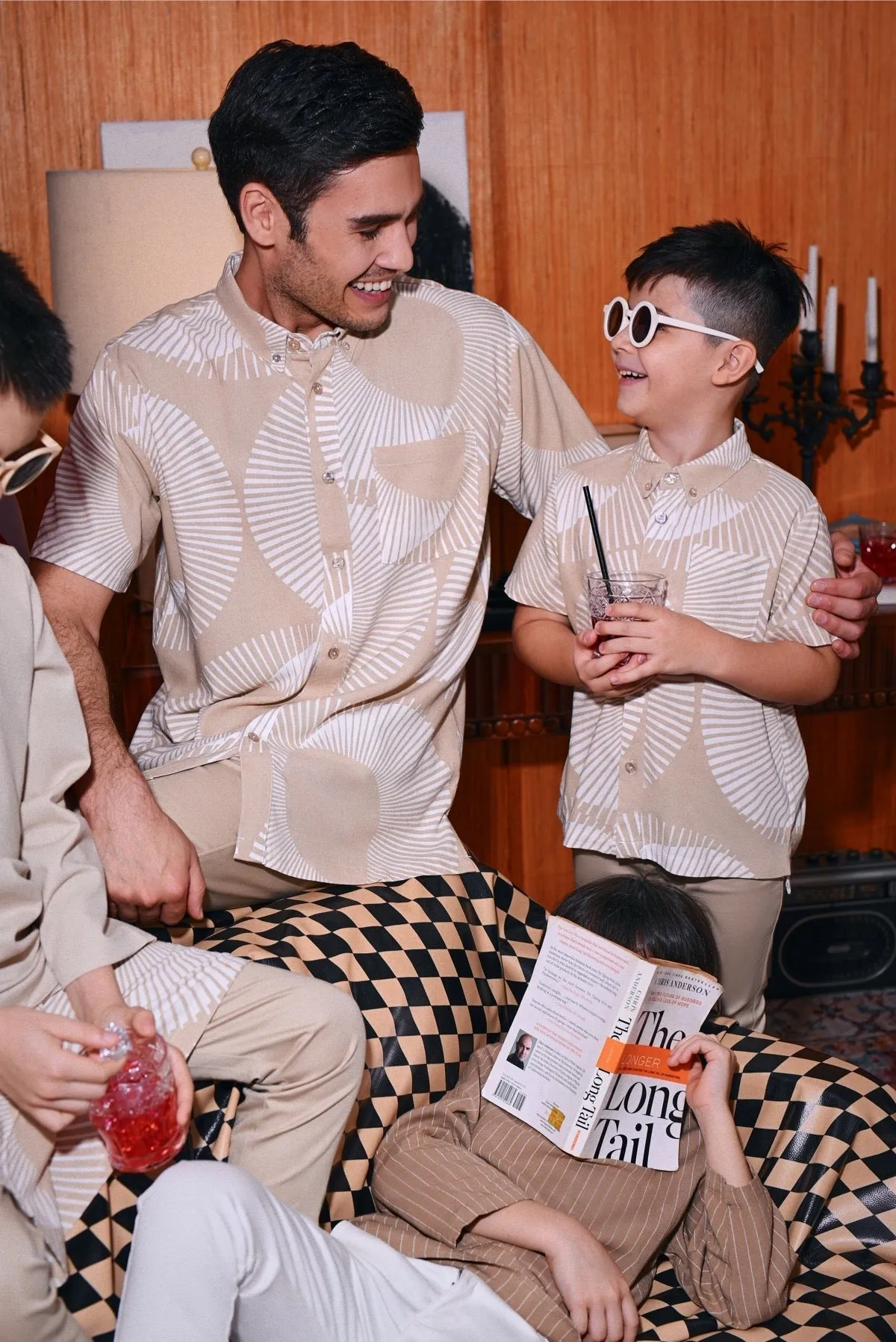 The Congkak Kurta - Khaki Stripe