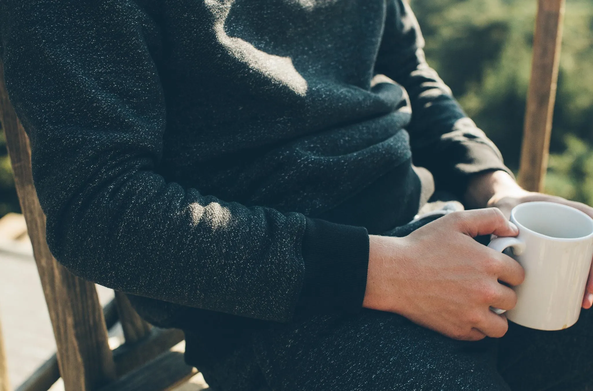 The Crew in Charcoal Fleck Fleece