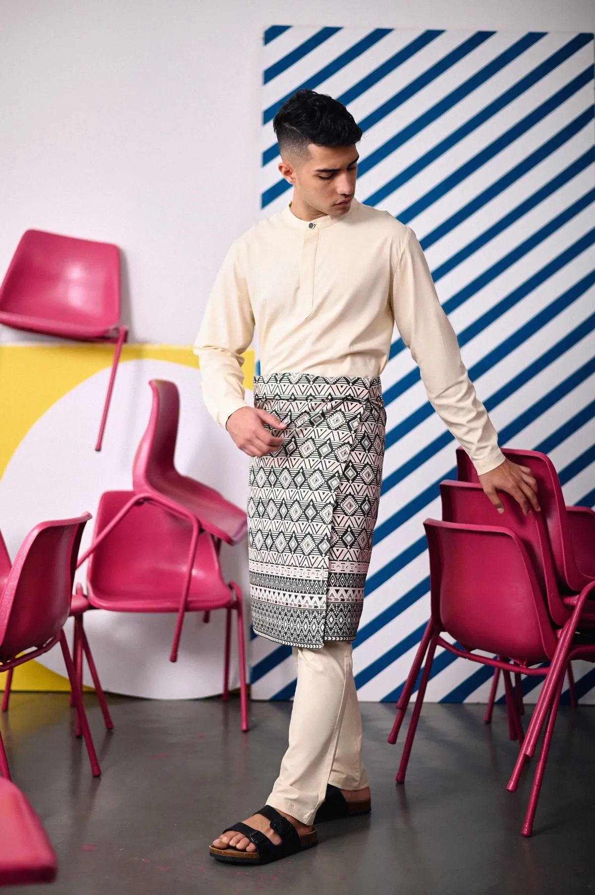 The Dulu Kita Men Baju Melayu - Cream