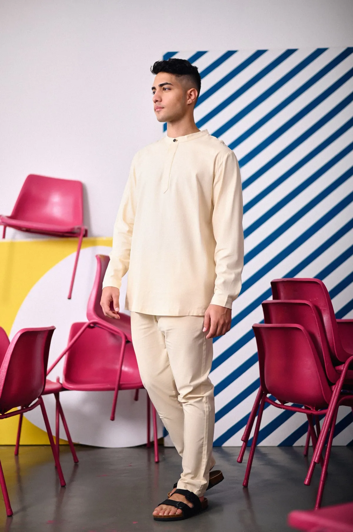 The Dulu Kita Men Baju Melayu - Cream