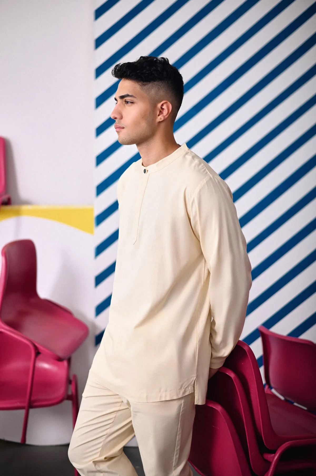 The Dulu Kita Men Baju Melayu - Cream