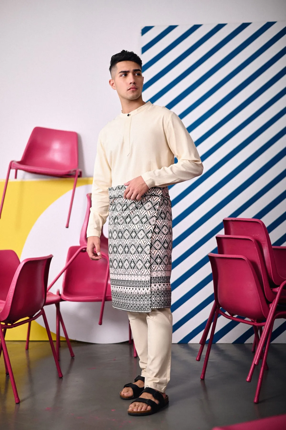 The Dulu Kita Men Baju Melayu - Cream