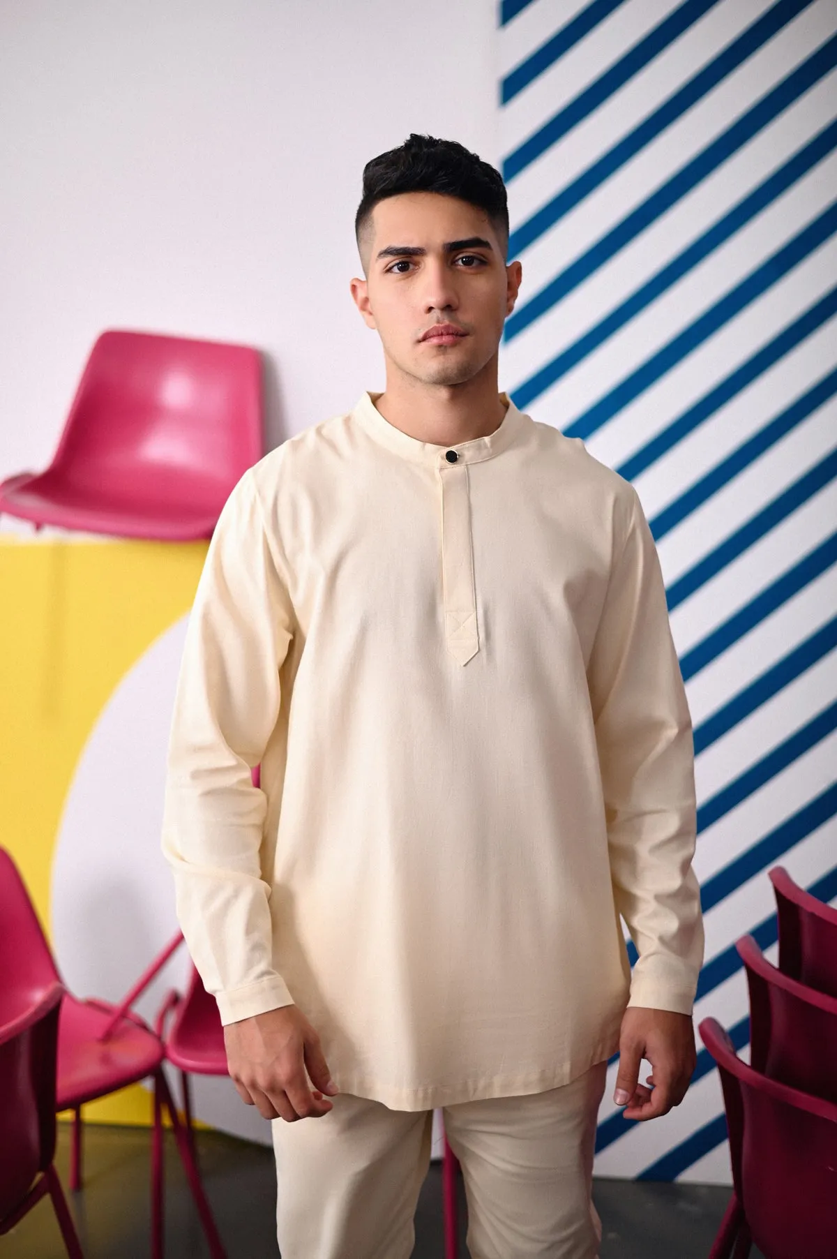 The Dulu Kita Men Baju Melayu - Cream