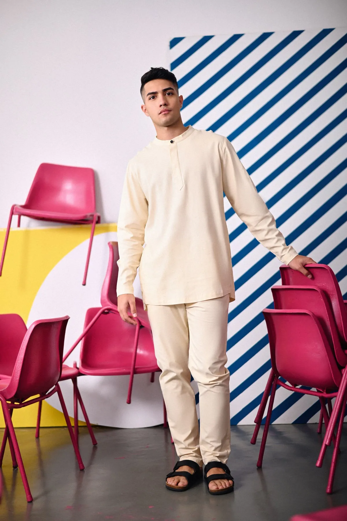 The Dulu Kita Men Baju Melayu - Cream