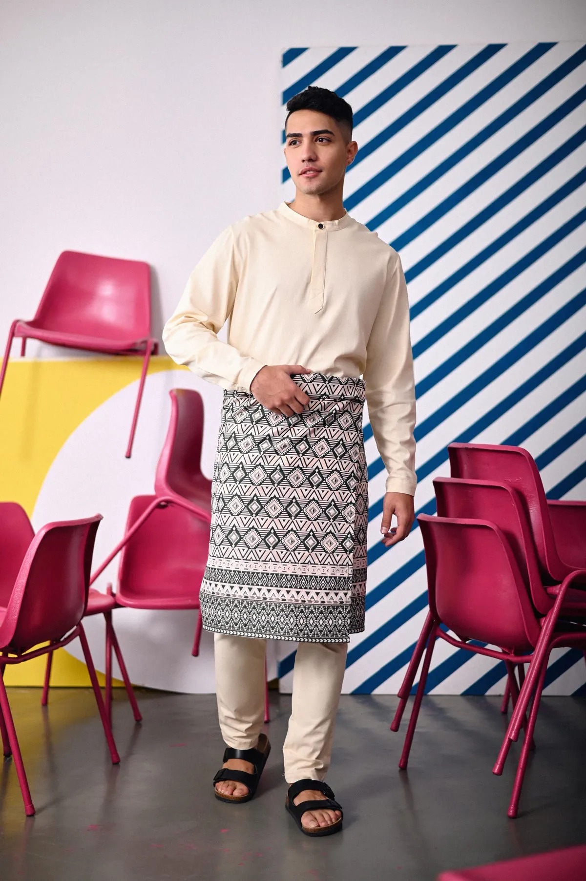 The Dulu Kita Men Baju Melayu - Cream