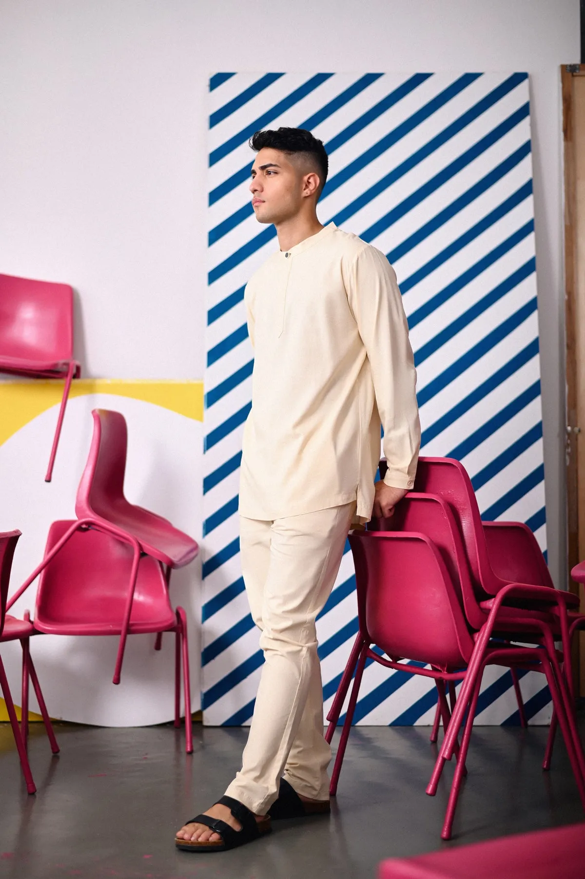 The Dulu Kita Men Baju Melayu - Cream