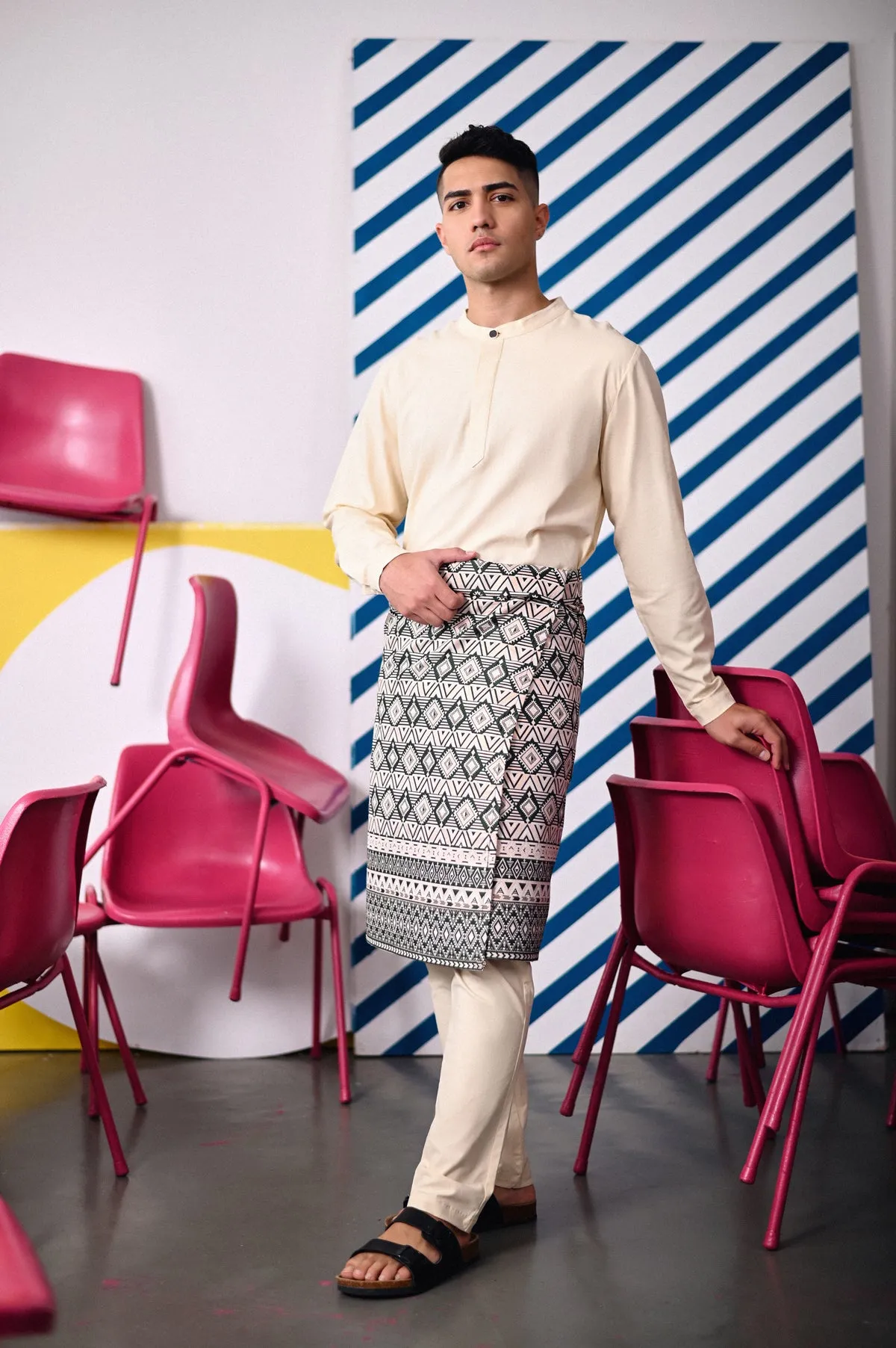 The Dulu Kita Men Baju Melayu - Cream