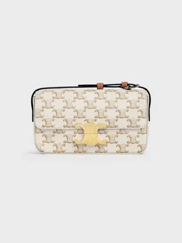Triomphe Shoulder Bag White