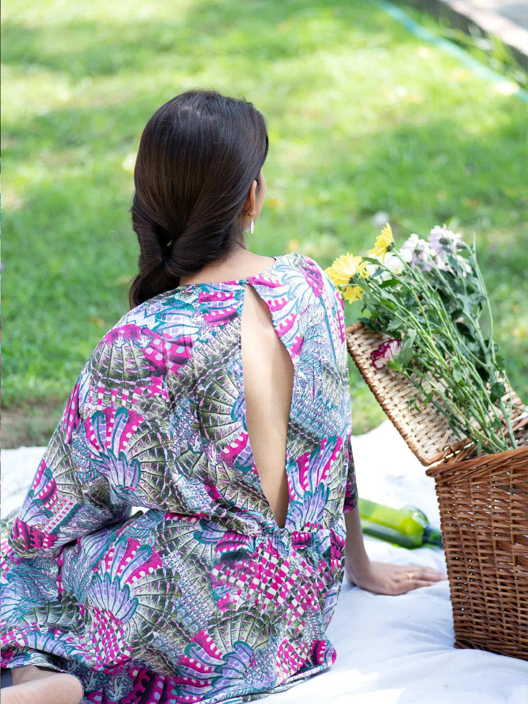 Tropical Illusion Print Summer Playsuit