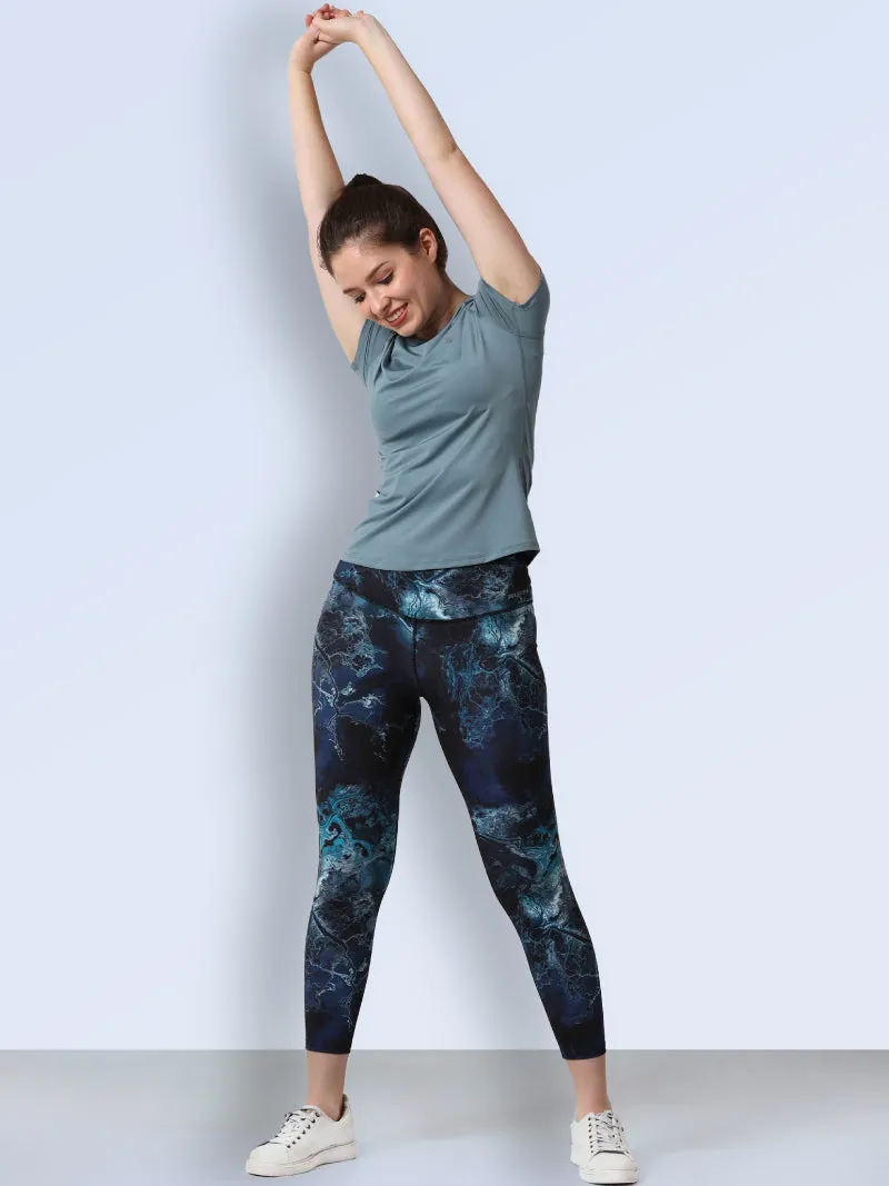 Women’s High Waist Printed Active Wear Yoga & Gym Leggings