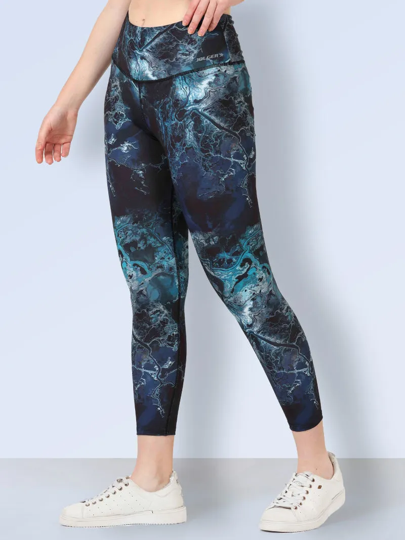 Women’s High Waist Printed Active Wear Yoga & Gym Leggings