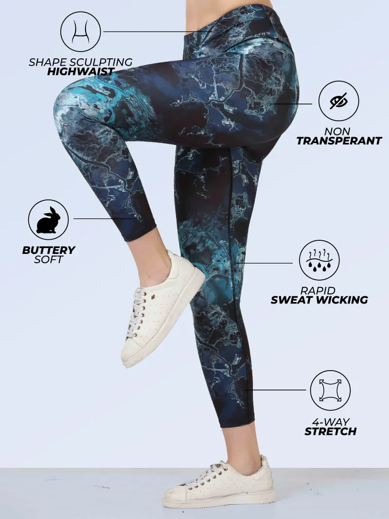 Women’s High Waist Printed Active Wear Yoga & Gym Leggings